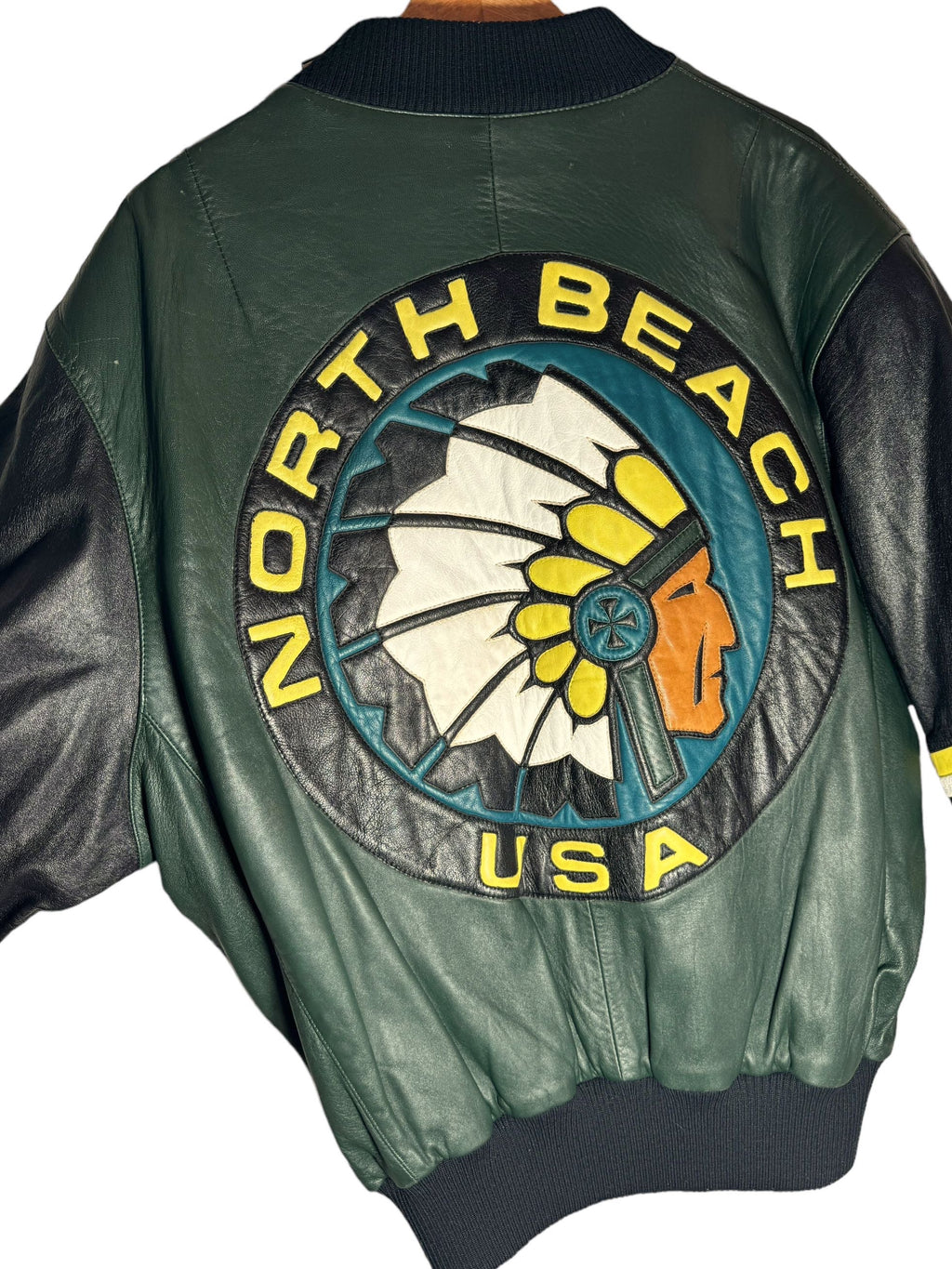Giacca in pelle vintage Michael Hoban — foto 6