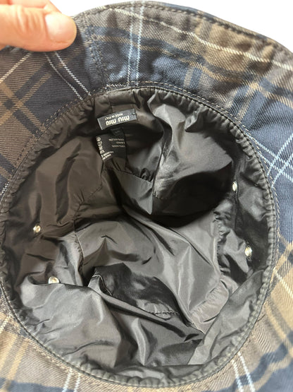 Miu Miu cappello bucket tartan (S)