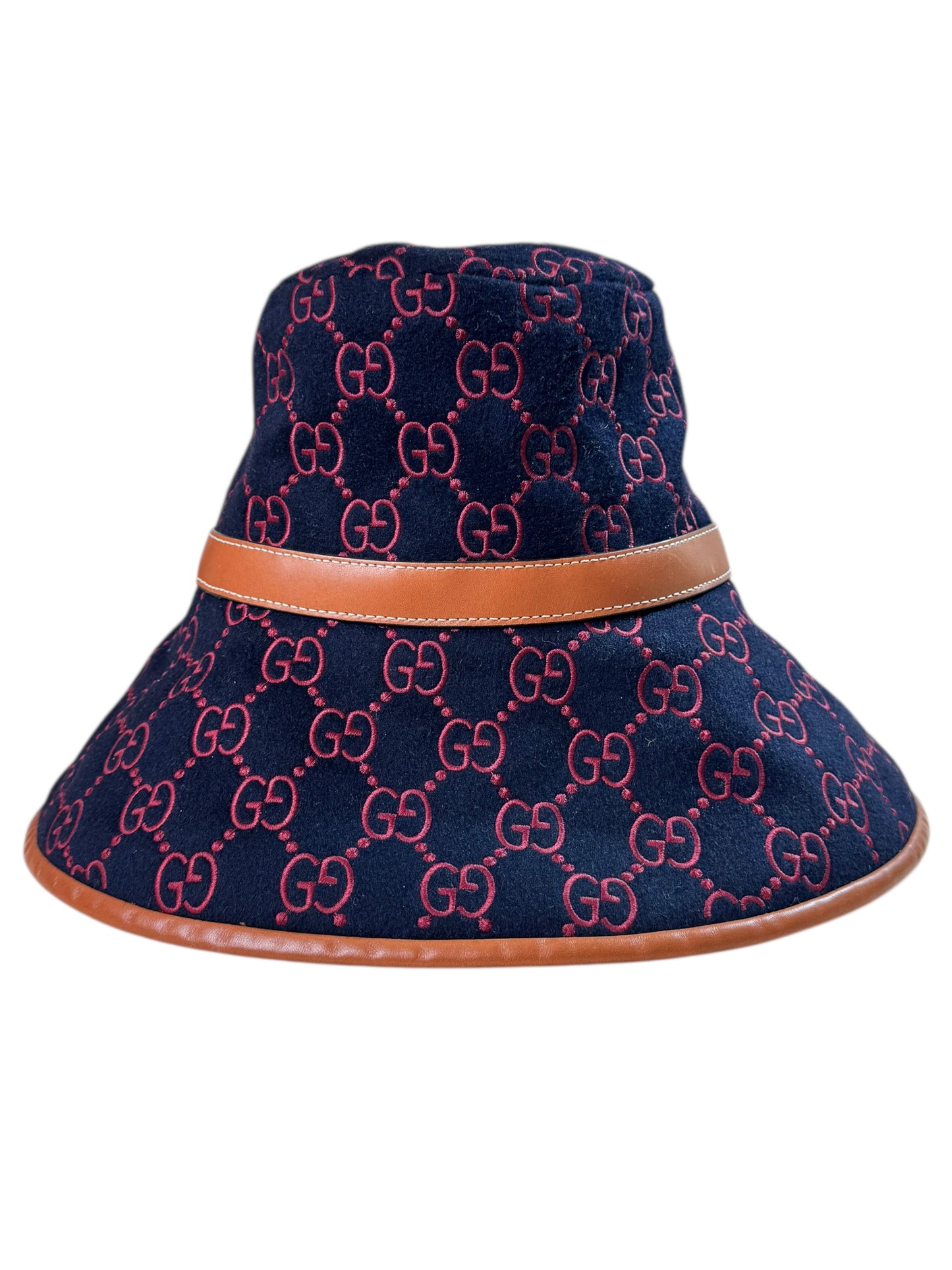 Gucci cappello a tesa larga GG taglia S - 56 cm.