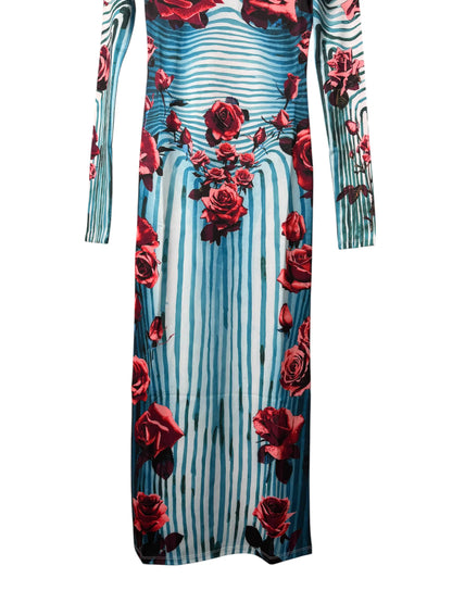 Jean Paul Gaultier Trés Gaultier #1 Abito Rose Mesh XXS