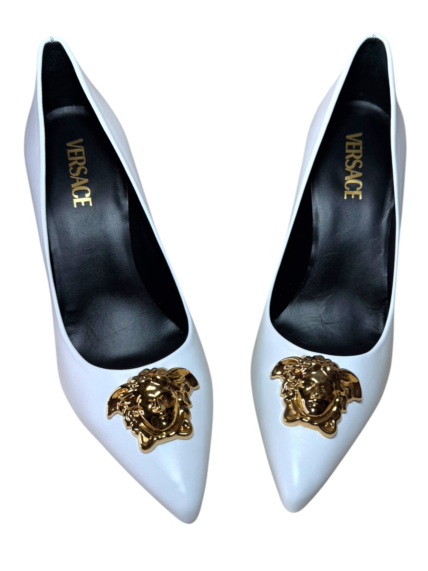 Décolleté Versace Medusa in Pelle Bianca – Tacco Alto – Iconico