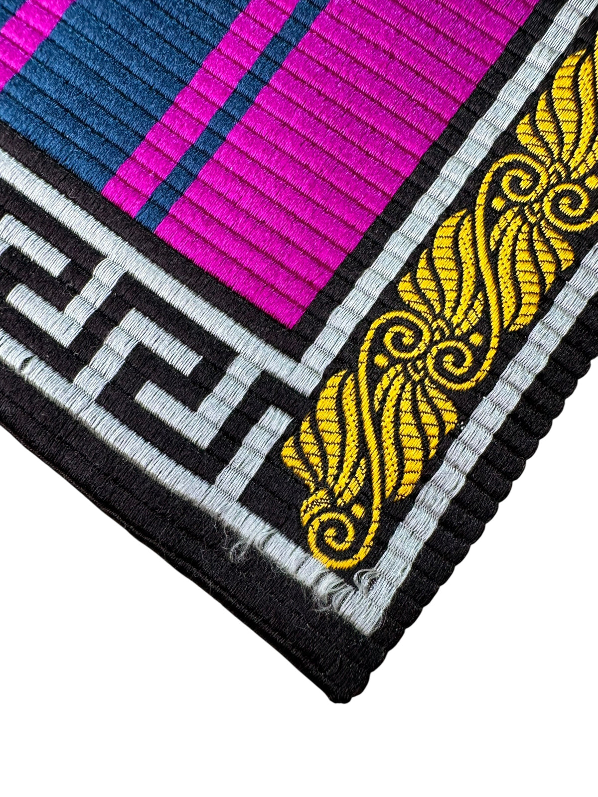 Cravatta Gianni Versace Vintage Seta Righe Medusa Greca — foto 3
