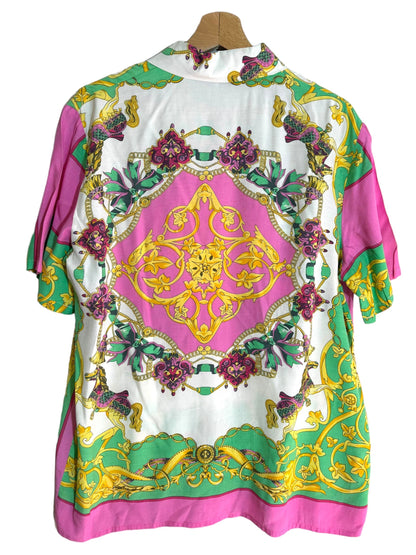 Camicia vintage con fantasia barocca (M)