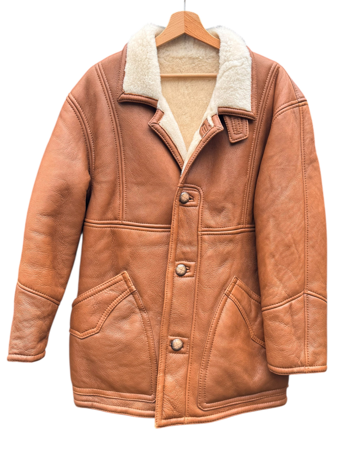 Giacca shearling uomo Arika Firenze vera pelle montone taglia 48 — foto 5