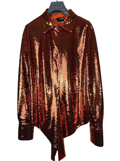 Tom Ford camicia in paillettes (L)