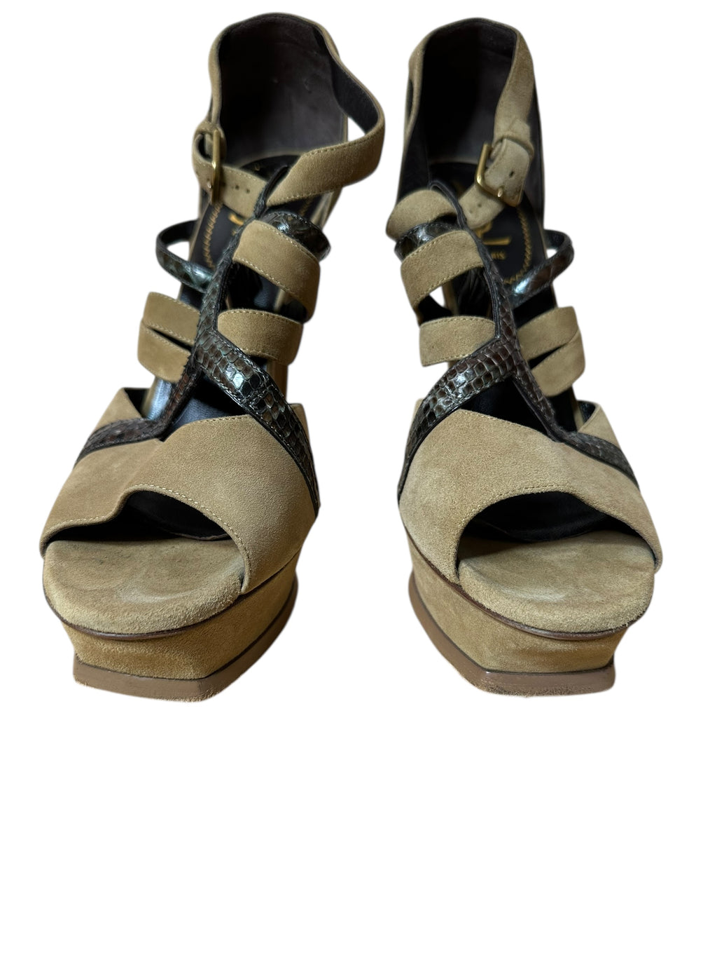 Yves Saint Laurent sandali in suede — foto 5