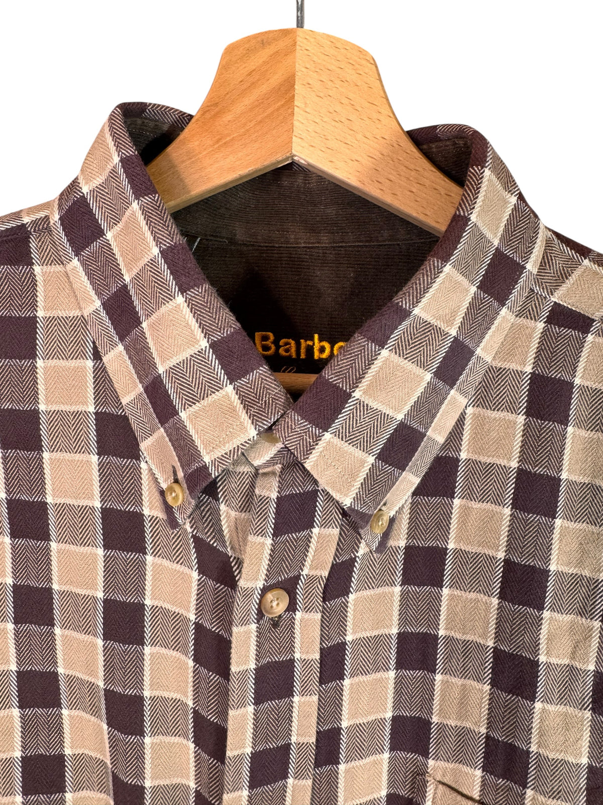 Camicia Barbour a quadri beige marrone cotone taglia XL — foto 5