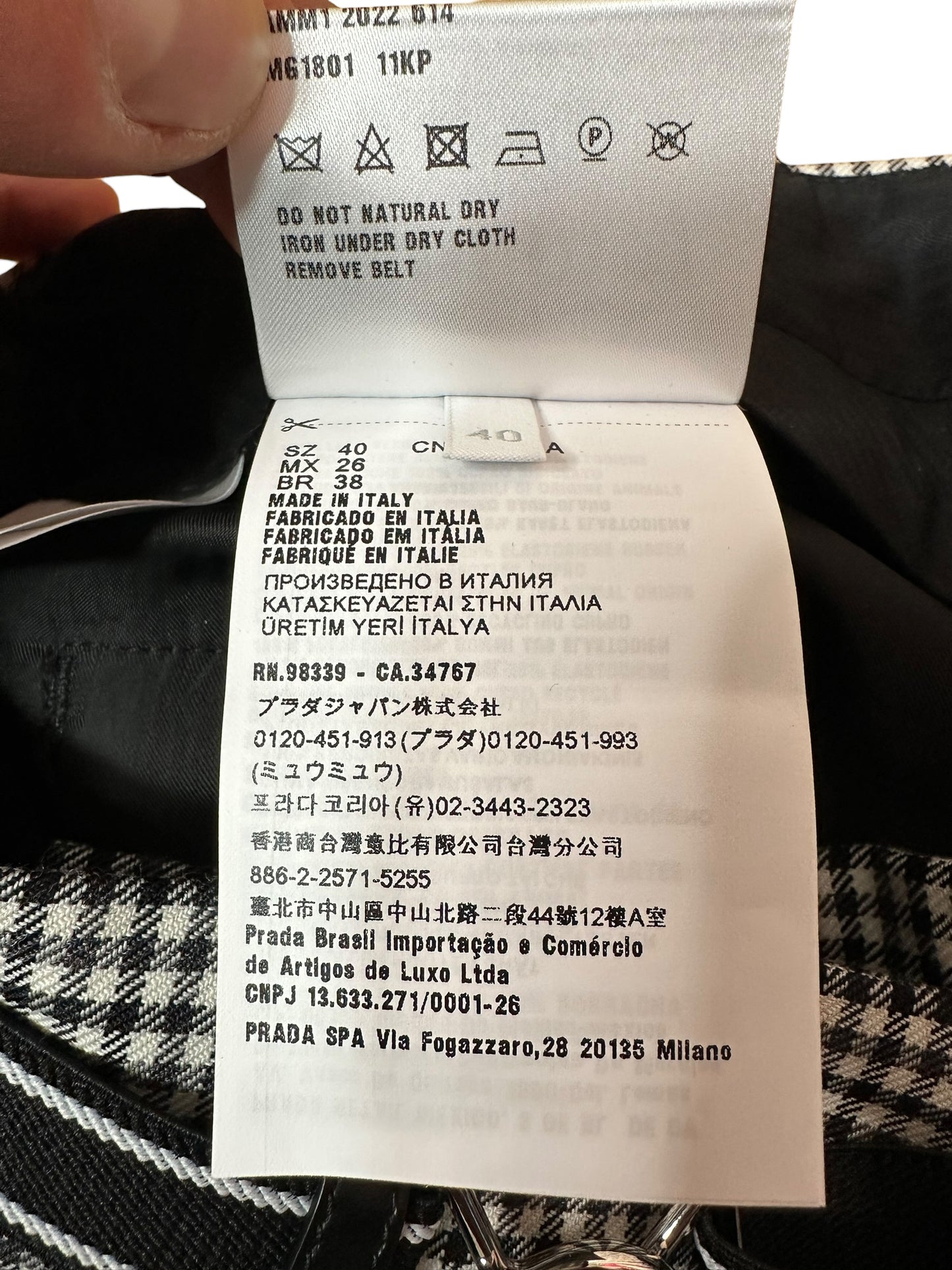 Miu Miu mini gonna in lana (S)