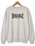 Felpa vintage Lonsdale London grigia logo frontale taglia M