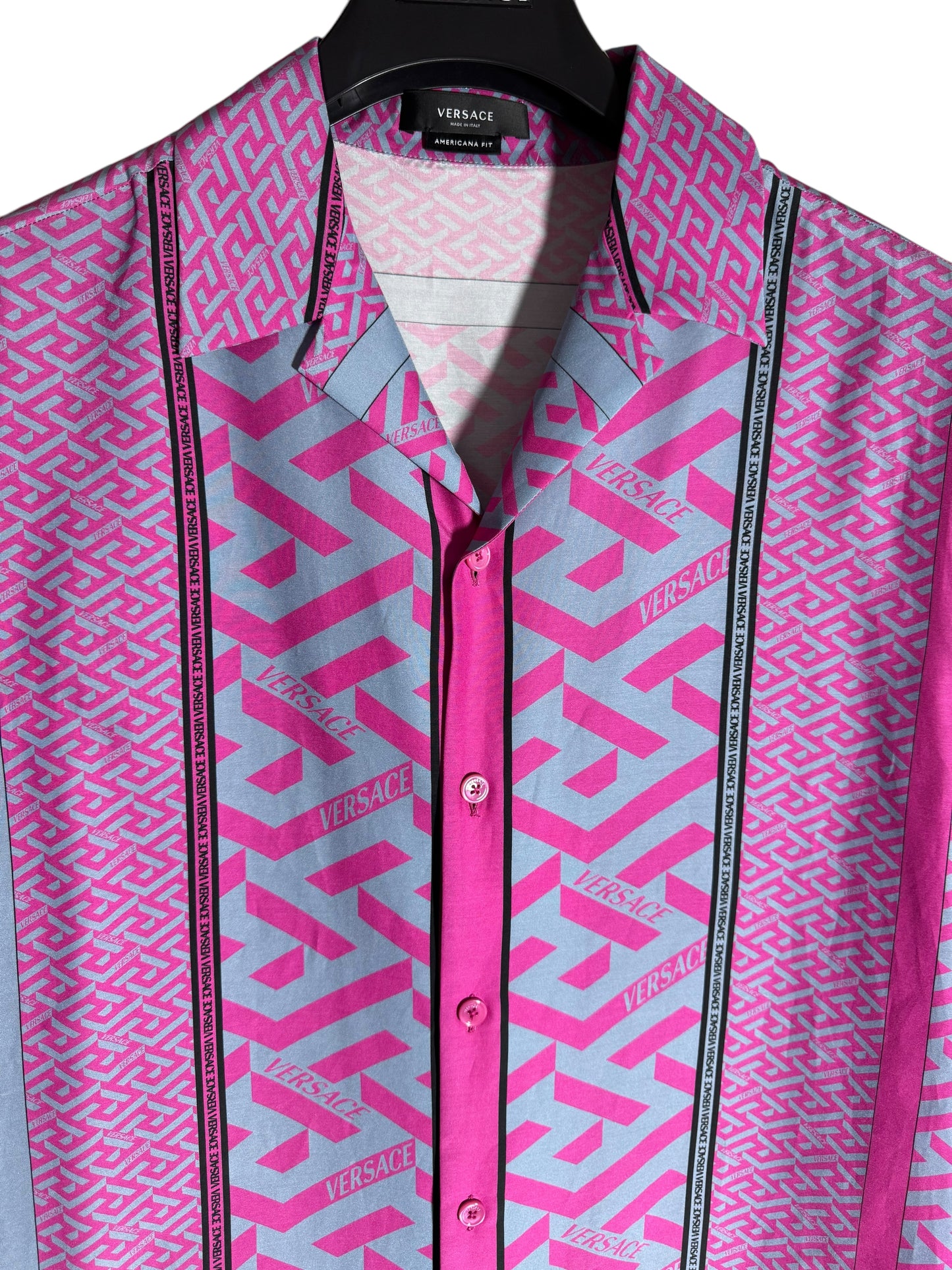 Camicia Versace Americana Fit - Cotone e Seta - Made in Italy