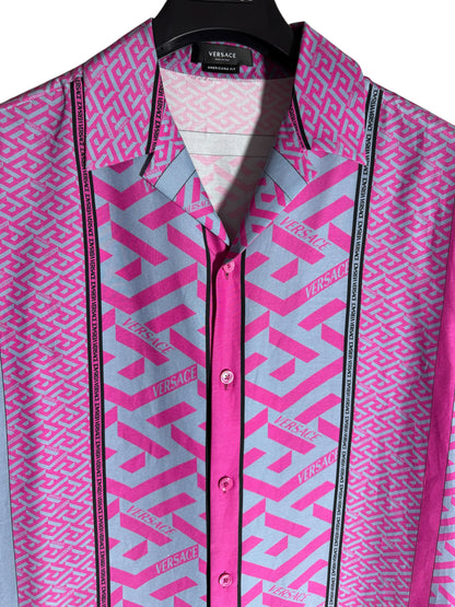 Camicia Versace Americana Fit - Cotone e Seta - Made in Italy