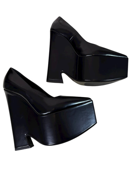 Versace Décolleté Platform in Vernice Nera – Made in Italy – Taglia 40