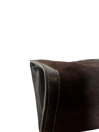 Gucci pochette vintage in pelle scamosciata