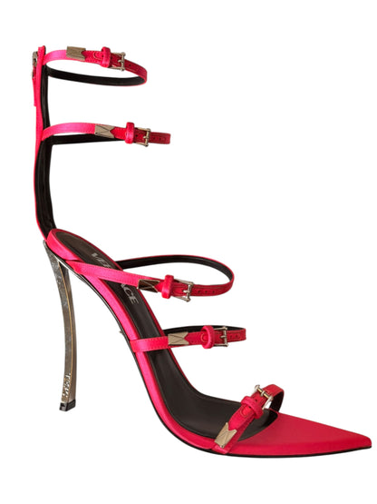 Sandali Versace donna con tacco scultura e cinturini multipli rosa - 40 — foto 3