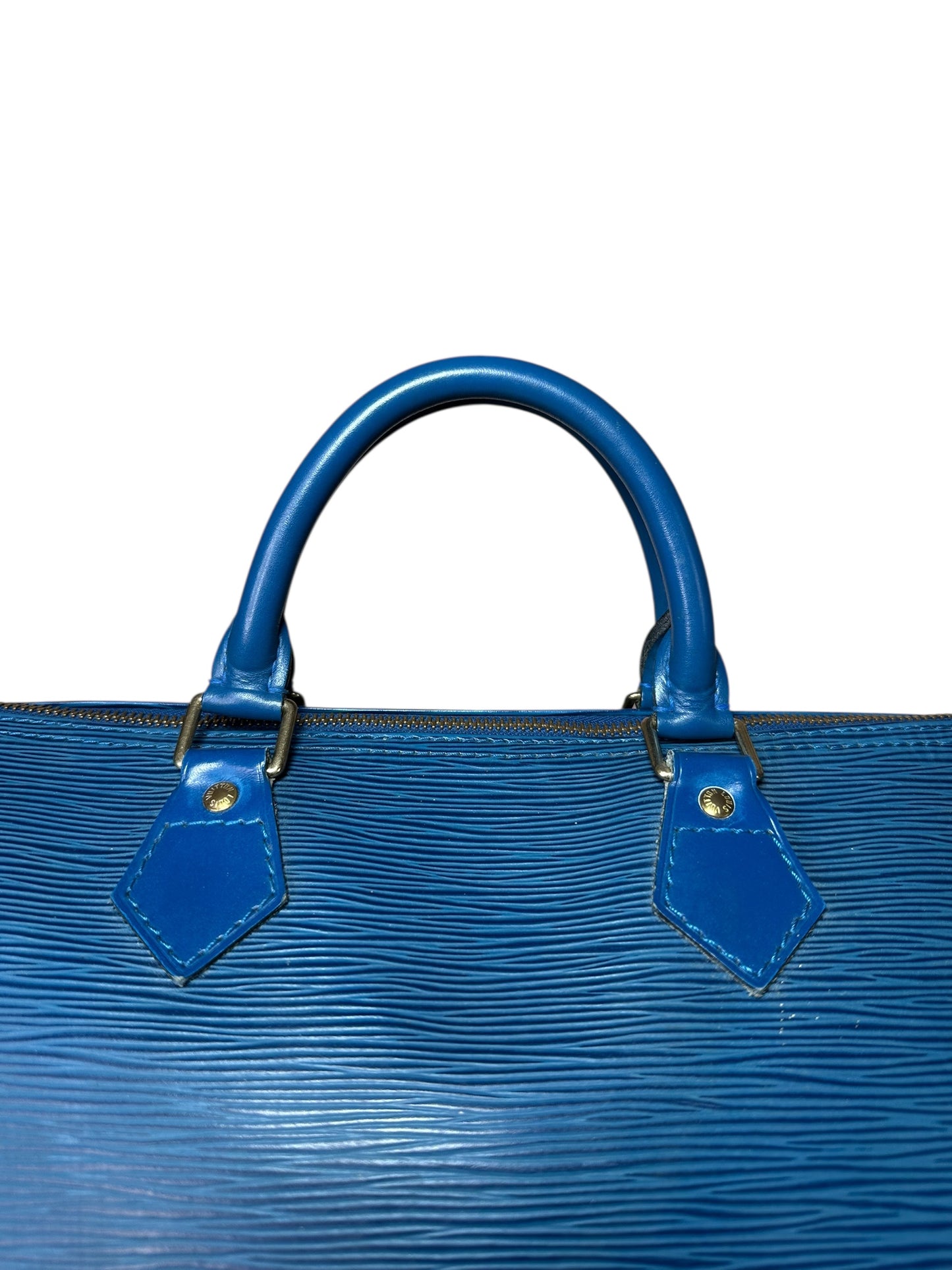 Louis Vuitton borsa speedy in pelle epi blu