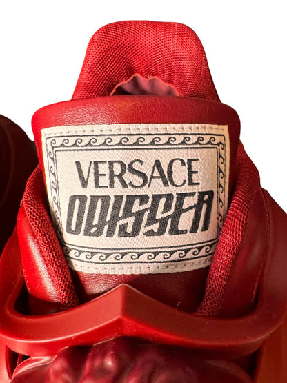 Versace odyssey sneakers rosse pelle medusa platform tg 39 nuove. — foto 3
