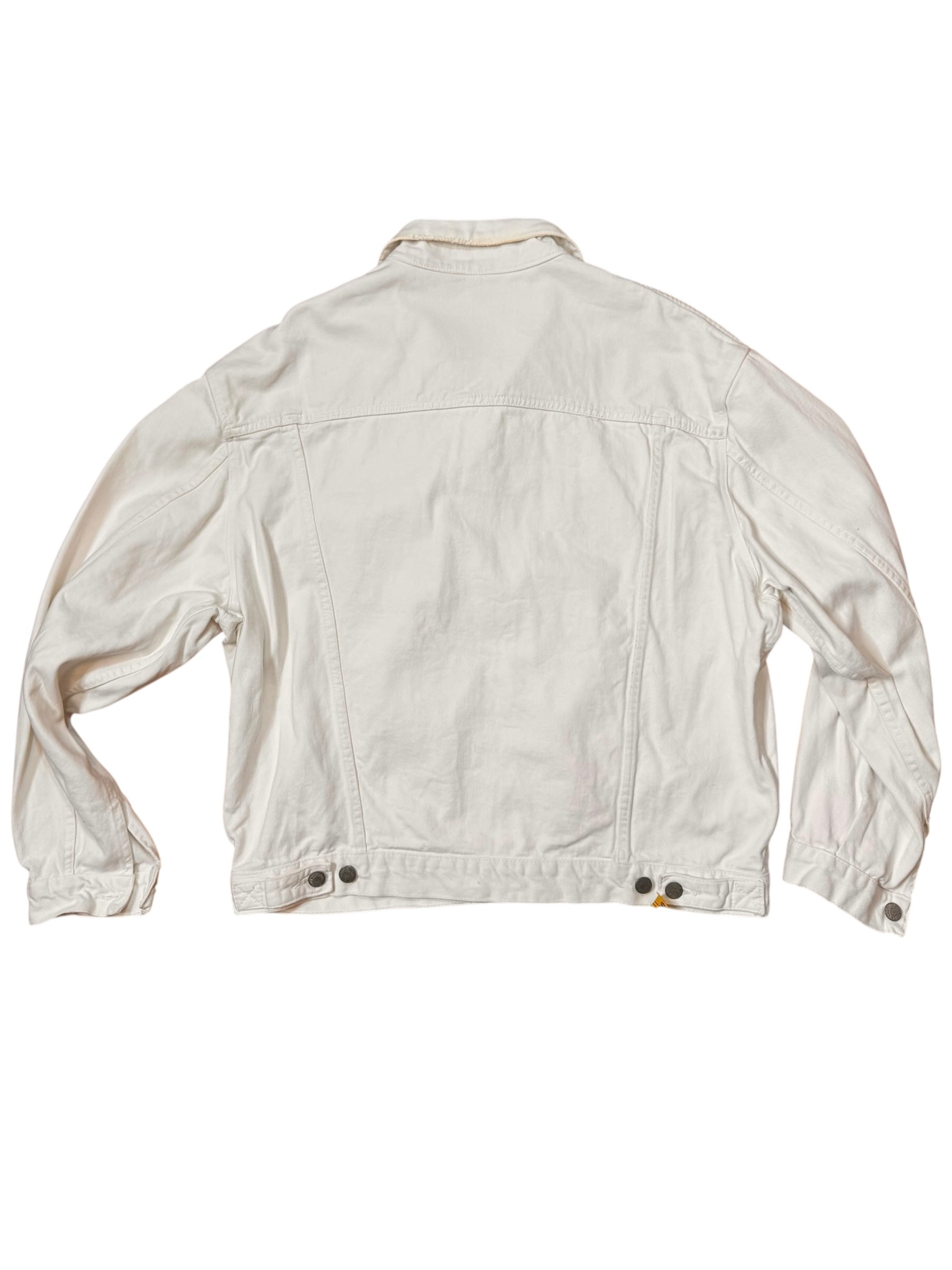 Giacca denim bianca Uniform 751-K vintage con patch ricamata — foto 4