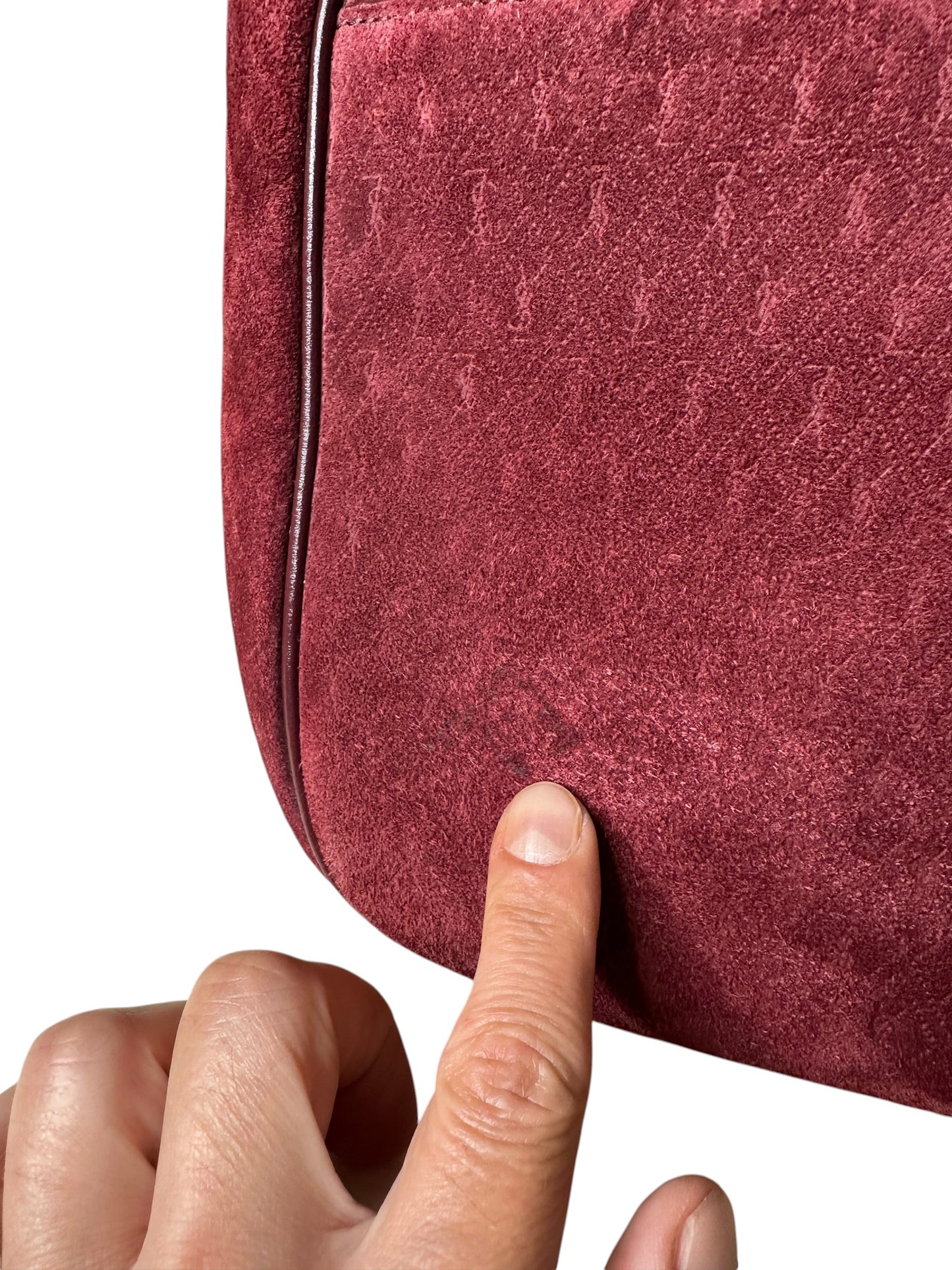Saint Laurent borsa in suede monogram — foto 8