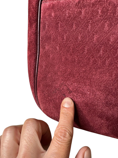 Saint Laurent borsa in suede monogram — foto 8