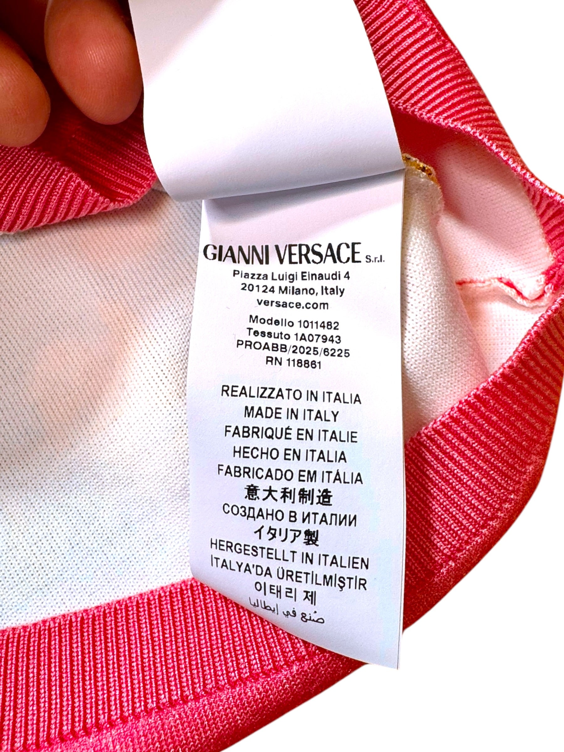 Maglia Versace Pois Medusa Barocco Seta Made in Italy Taglia 36 — foto 7