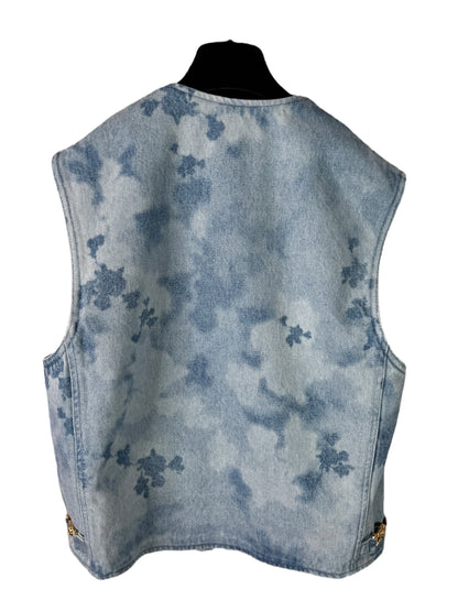 Versace Gilet Uomo in Denim Azzurro con Dettagli Medusa – Taglia 48 IT