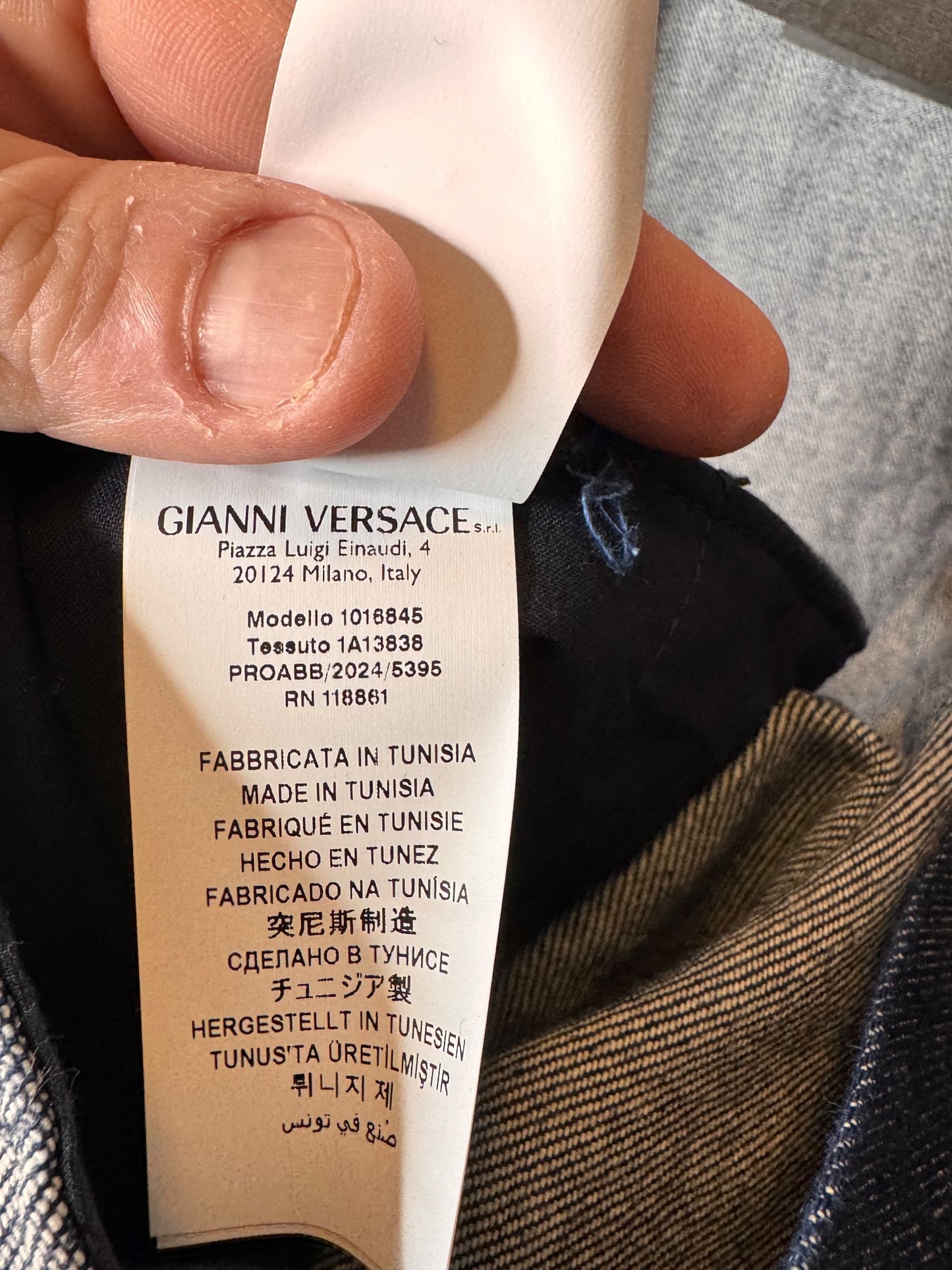 Giacca Camicia Versace in Denim con Medusa Ricamata – Taglia 56