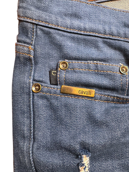 Jeans Just Cavalli uomo blu distressed Made in Italy taglia 33