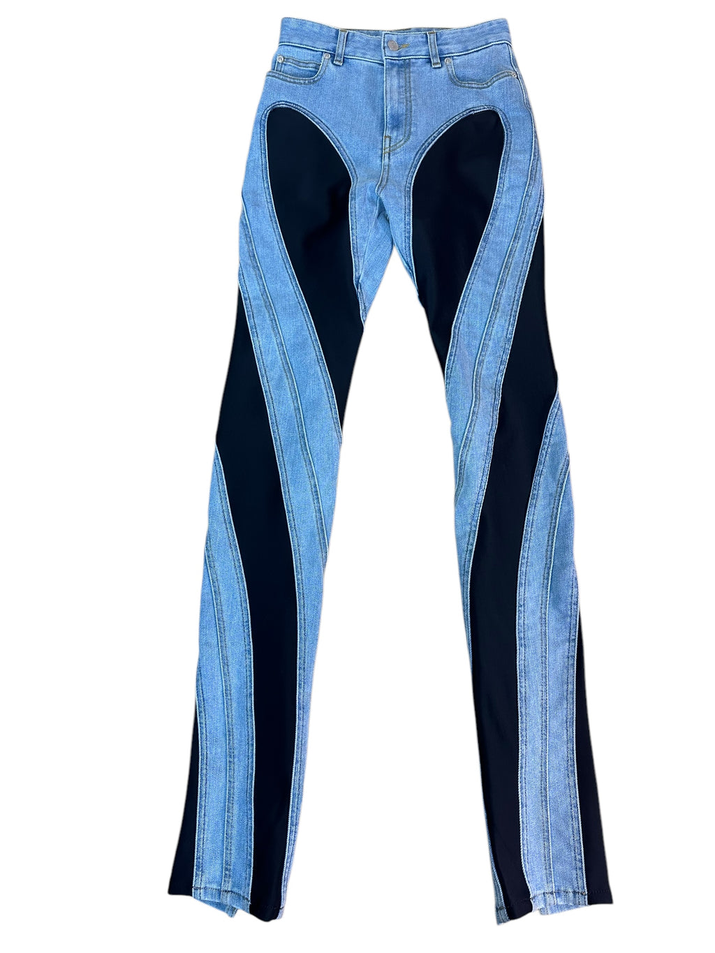 Mugler jeans con inserti