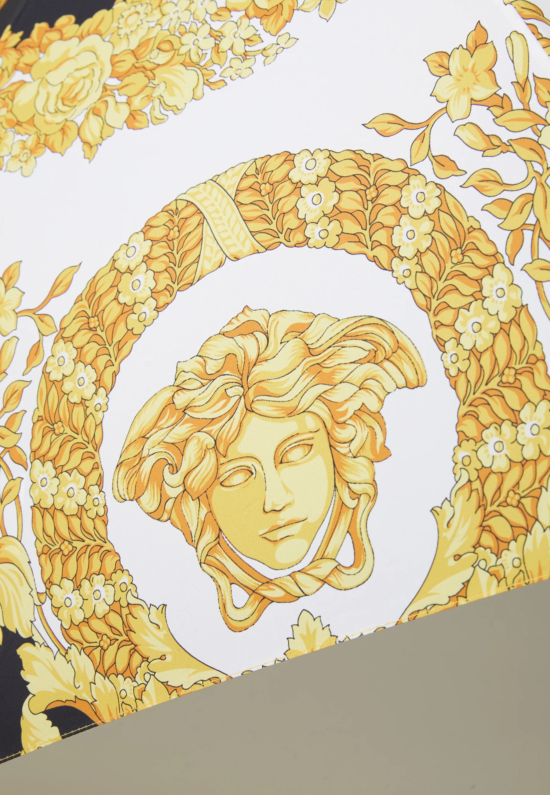 Ombrello Versace barocco Medusa oro nero manico trasparente — foto 9