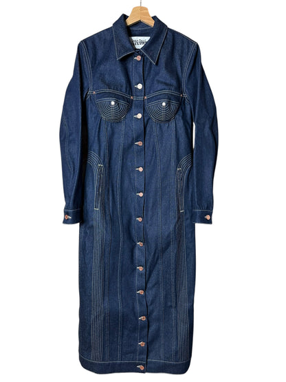 Jean Paul Gaultier maxi giacca in denim (S)