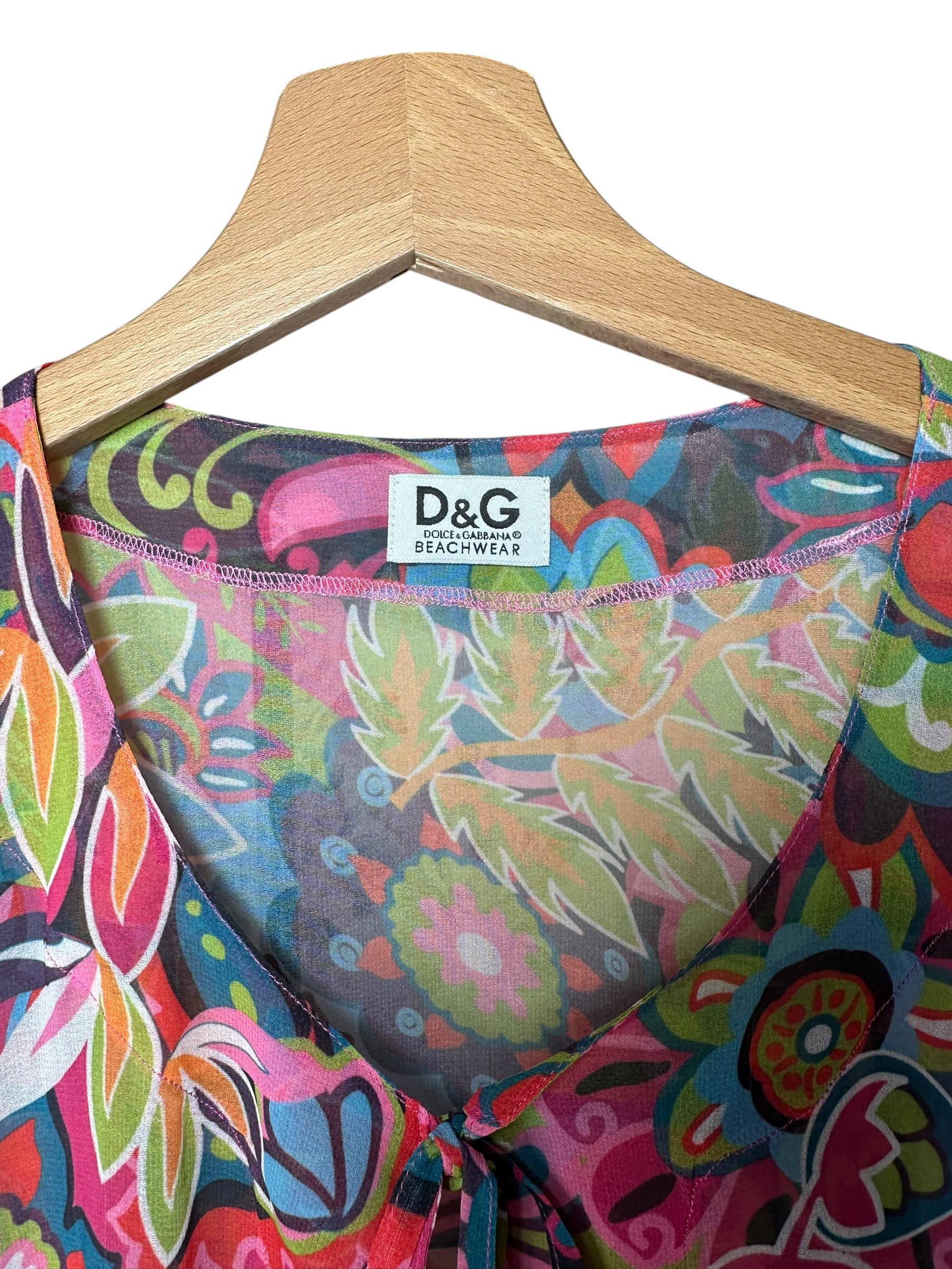 D&G caftano vintage in seta (M-L) — foto 9