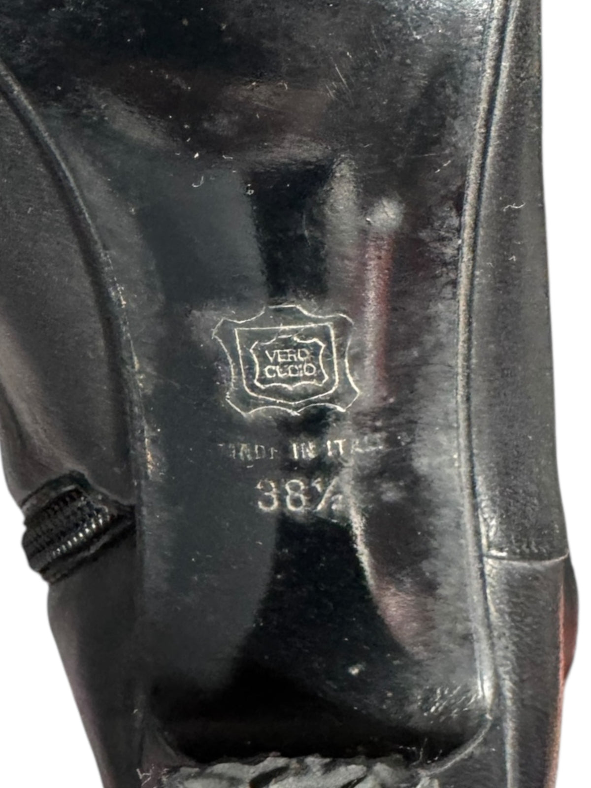 Stivali Gianni Versace Couture FW 1993 Medusa Leather Boots 38.5 Vintage — foto 14