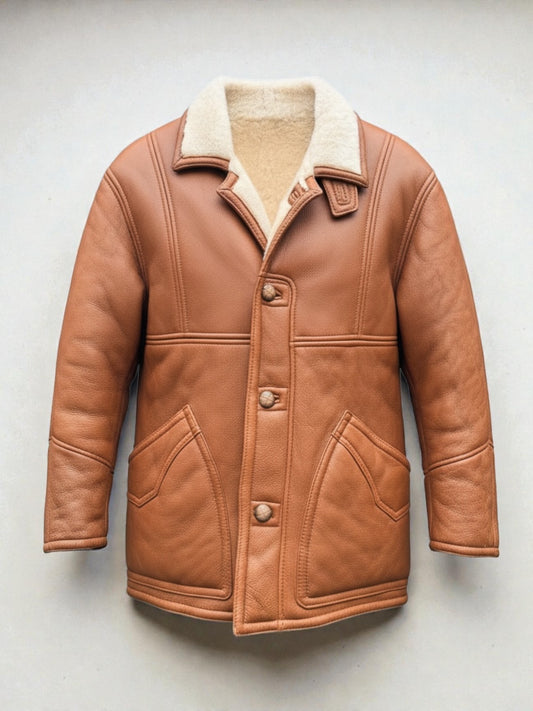 Giacca shearling uomo Arika Firenze vera pelle montone taglia 48