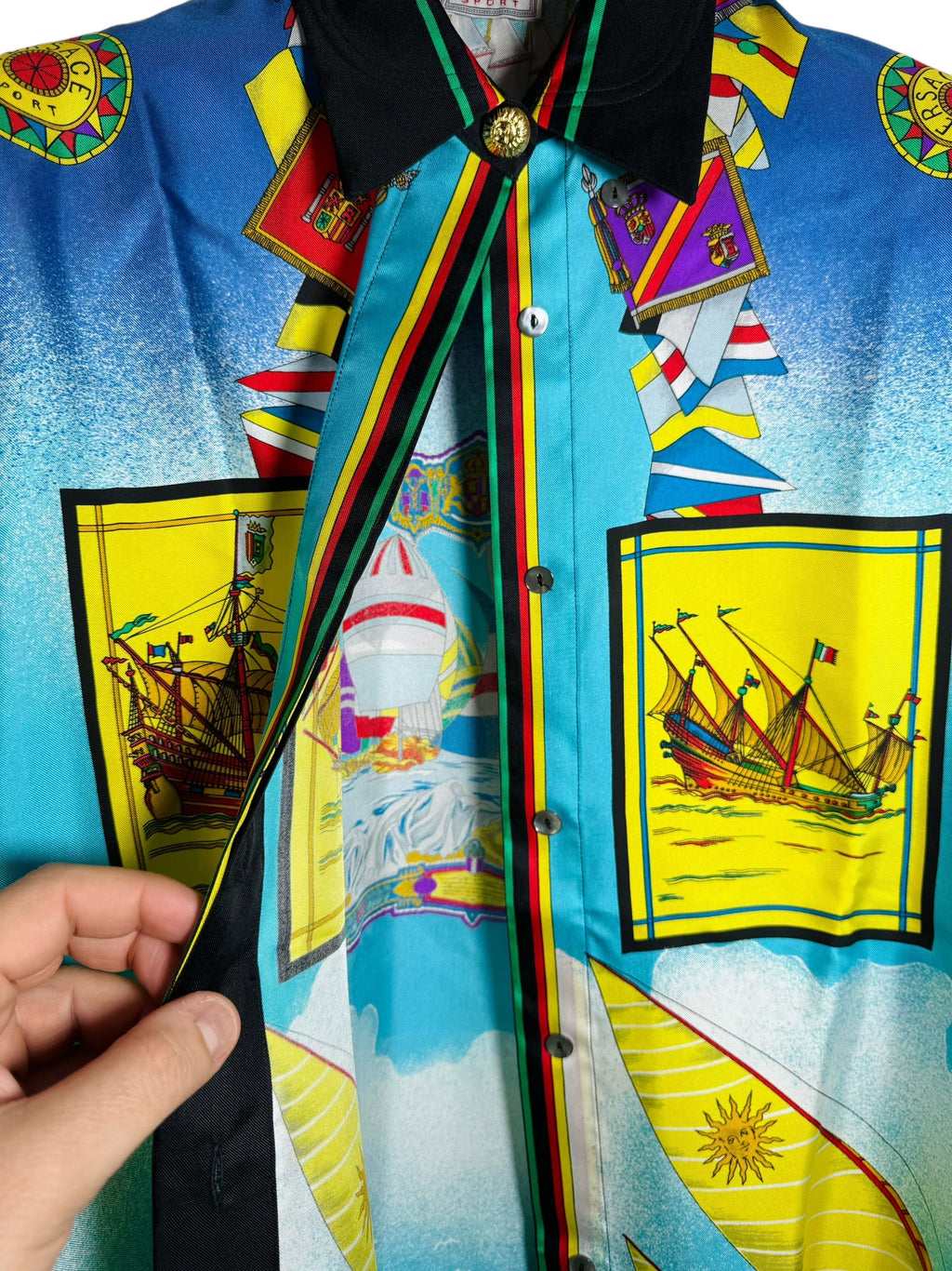 Versace sport camicia vintage in seta — foto 11