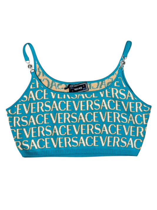 Top VERSACE Donna – Taglia IT 44 – Logo All Over
