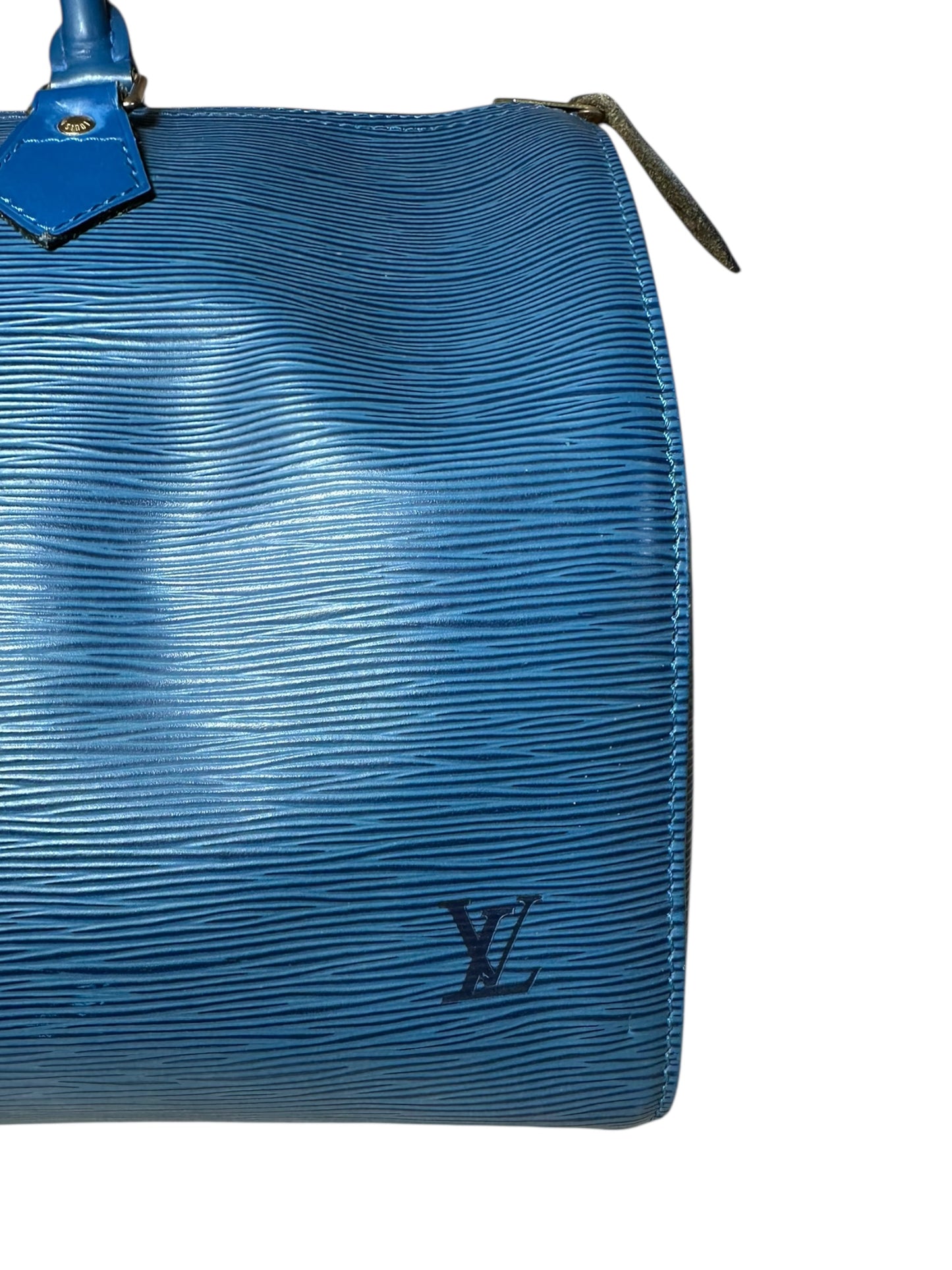 Louis Vuitton borsa speedy in pelle epi blu