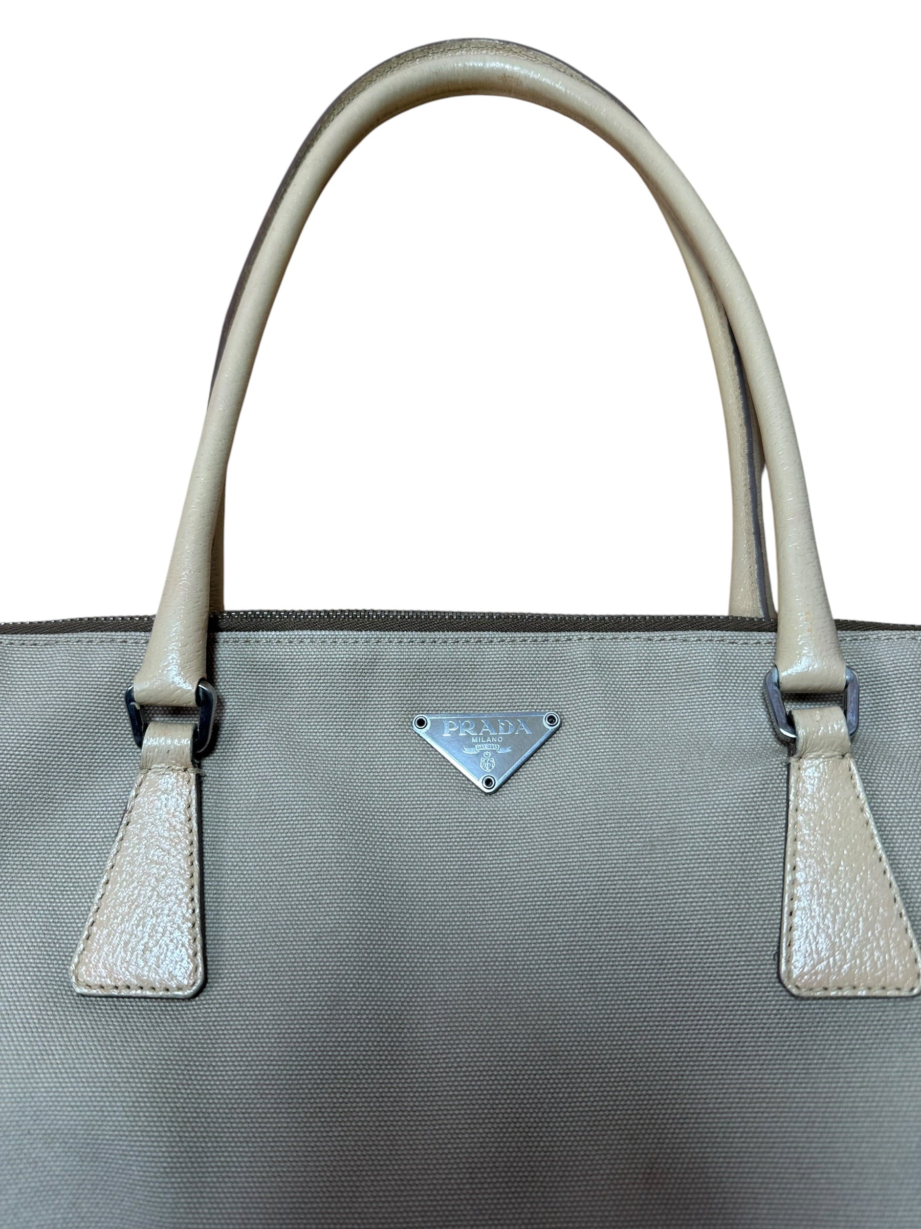 Prada borsa vintage in tela e pelle — foto 2