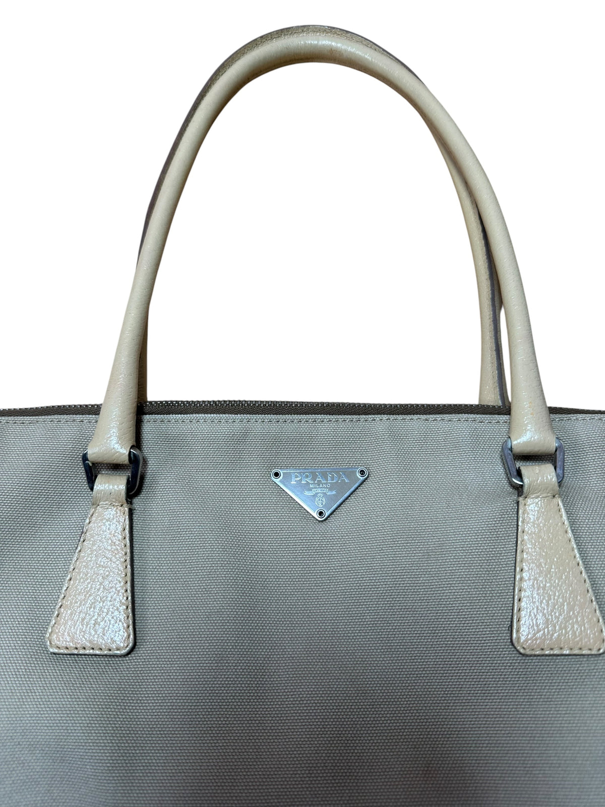 Prada borsa vintage in tela e pelle — foto 2