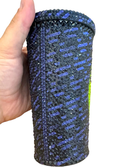 Versace thermos in metallo con cristalli