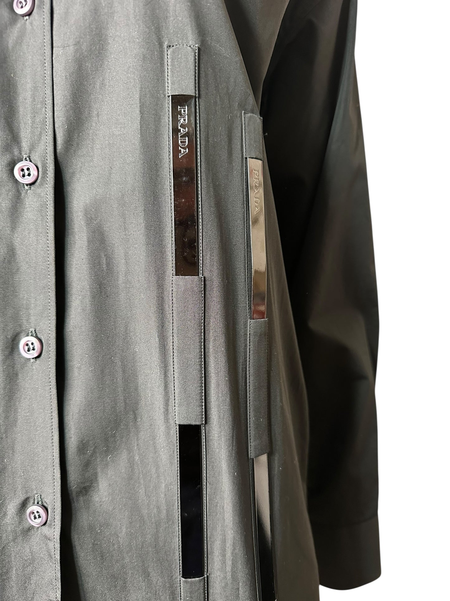 Prada camicia in cotone struttura — foto 3