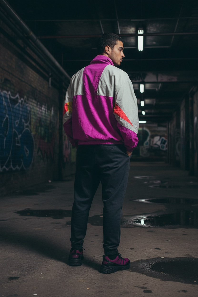 Giacca Diadora Pro Tech vintage multicolor anni 90 con pile interno — foto 4