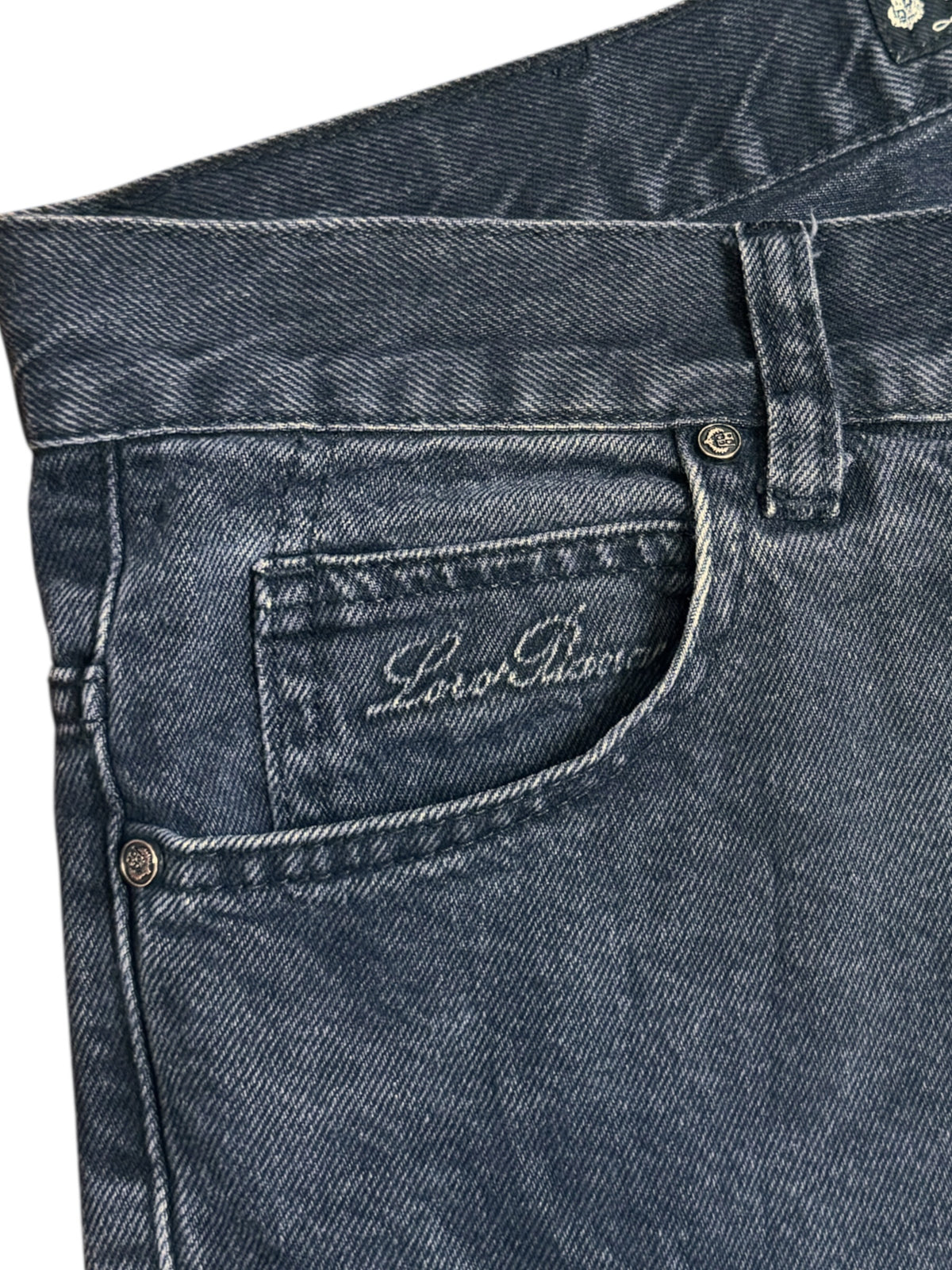 Jeans Loro Piana nero denim 100% cotone W30 L32 — foto 3