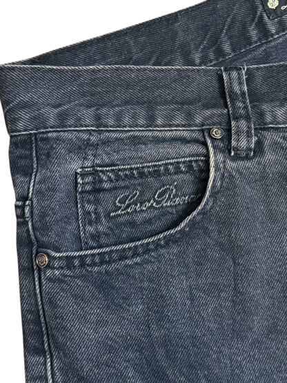 Jeans Loro Piana nero denim 100% cotone W30 L32 — foto 3