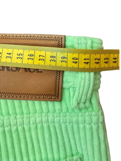 Pantaloni Versace in velluto a coste verde lime - Made in
Italy - Taglia 32