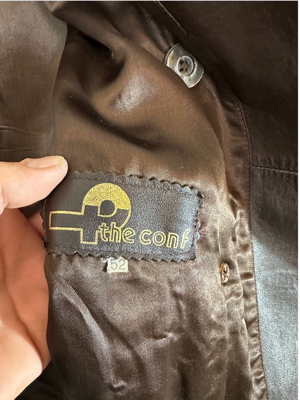 Trench vintage in pelle (L)