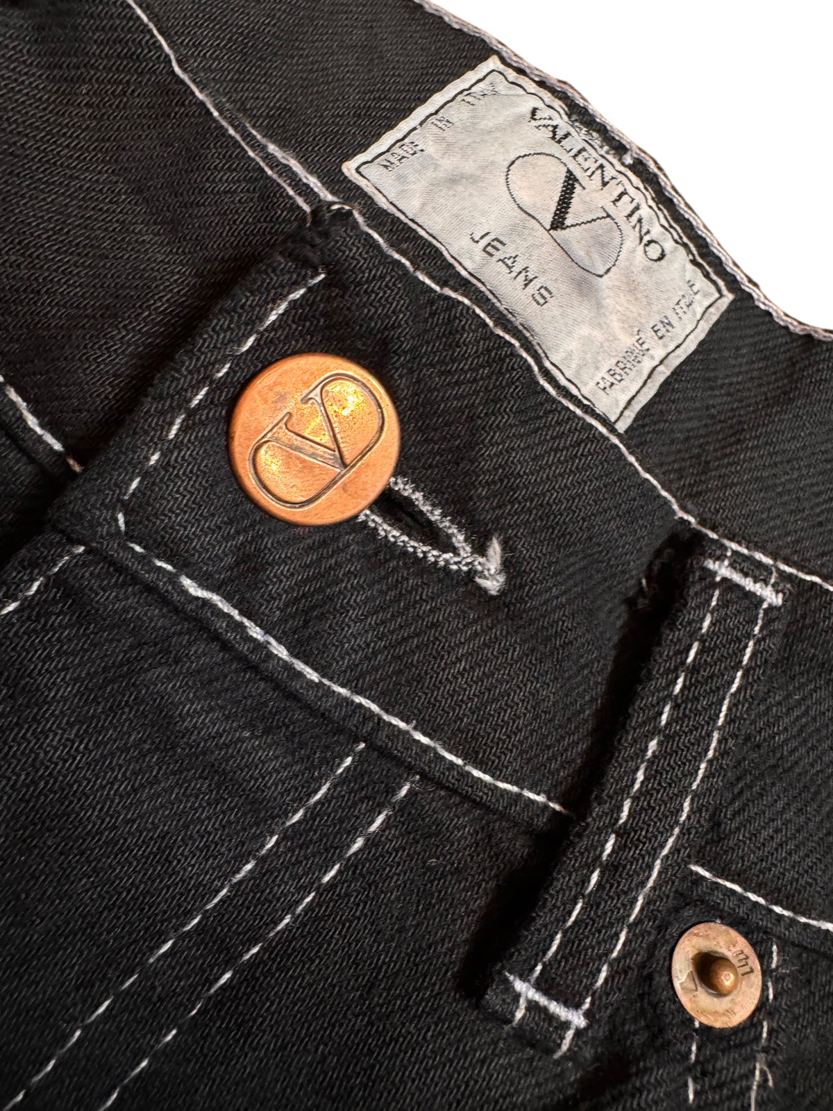 Jeans Valentino Jeans neri vintage Made in Italy uomo — foto 5