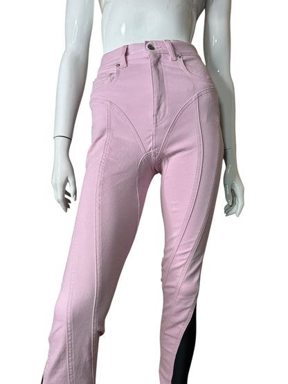Mugler jeans con inserti (XS)