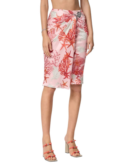 Gonna Versace stampa marina con Medusa gioiello – TG 38 IT