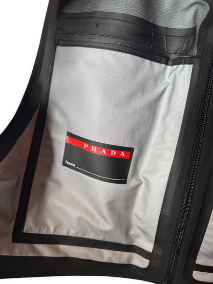 Gilet Tecnico Prada Uomo – Rosso e Nero, Taglia M
