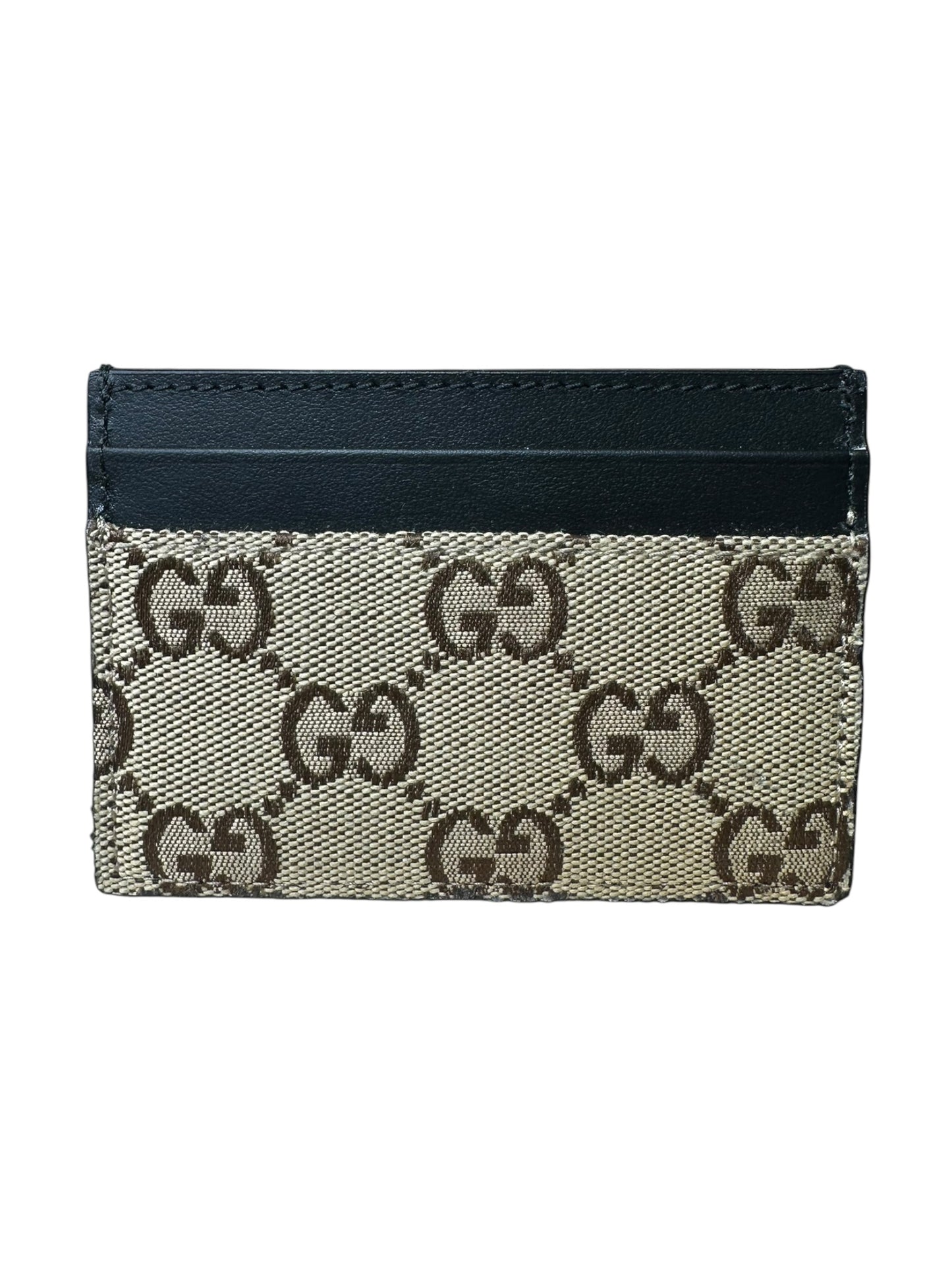 Gucci porta carte in tela e pelle
